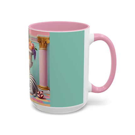 Still Life with Zebra, Fruit, and Pink Columns Colorful Mugs (11oz, 15oz)