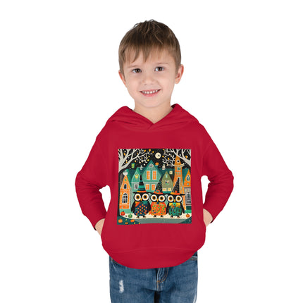 Night of the Trick-or-Treating Owlets Toddler Pullover Fleece Hoodie