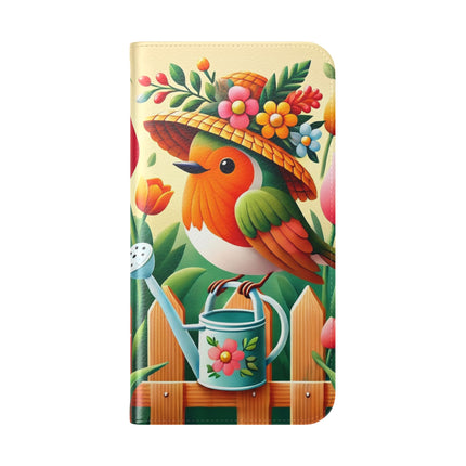 🌷🐦 The Little Garden Tender Flip Case – Sunshine, Care & Storybook Charm