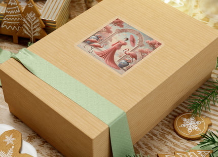 Petals, Porcelain, and Flamingos Kiss-Cut Stickers (4 Stickers)