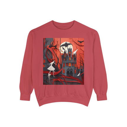 Halloween Night Scene Unisex Garment-Dyed Sweatshirt