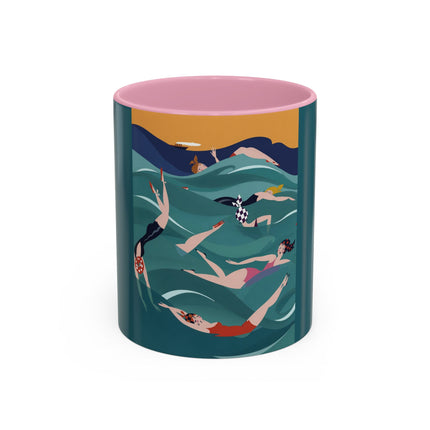 Summer Splash Colorful Mugs – Retro Beach Joy & Carefree Summer Vibes