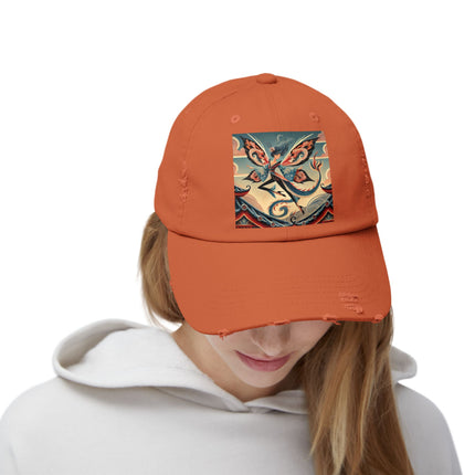 Dragon Fairy of the Temple Unisex Distressed Cap