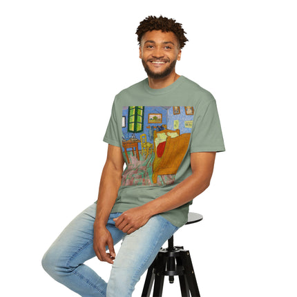 The Bedroom by Vincent van Gogh Unisex Garment-Dyed T-shirt