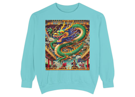 Tibetan Dragon Over Kabuki Duel Sweatshirt