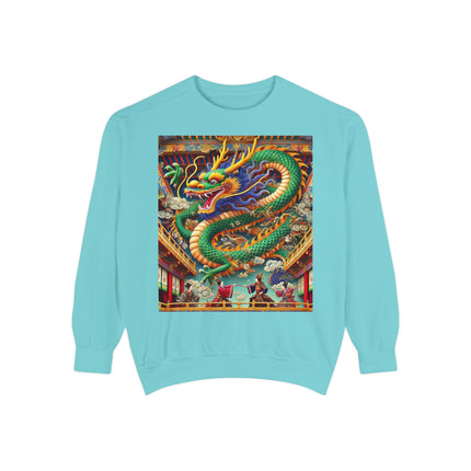 Tibetan Dragon Over Kabuki Duel Sweatshirt