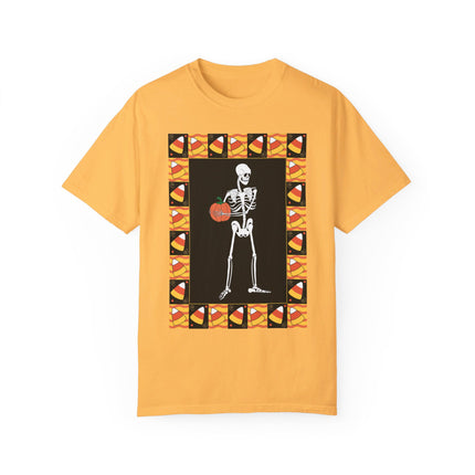 Candy Corn Skeleton Unisex Garment-Dyed T-shirt