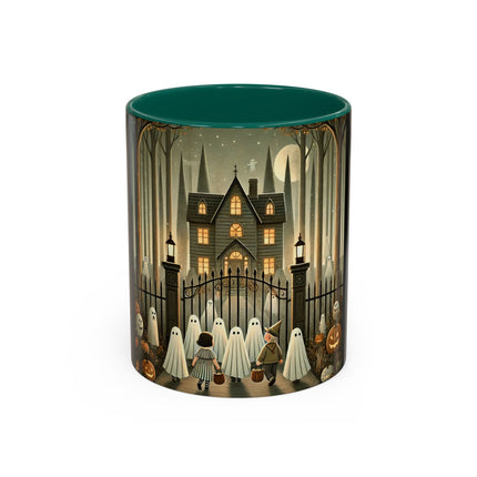 Ghostly Welcome – A Halloween Night Colorful Mugs (11oz, 15oz)
