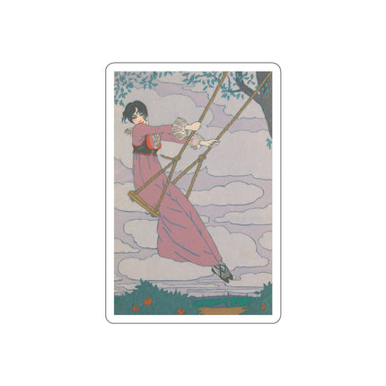 La balançoire by Georges Lepape Die-Cut Stickers (5 Sizes)