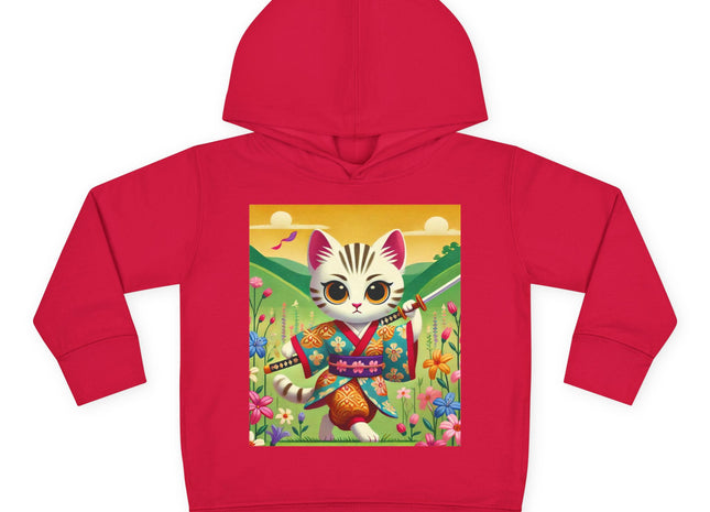 Samurai Kitten Toddler Pullover Fleece Hoodie