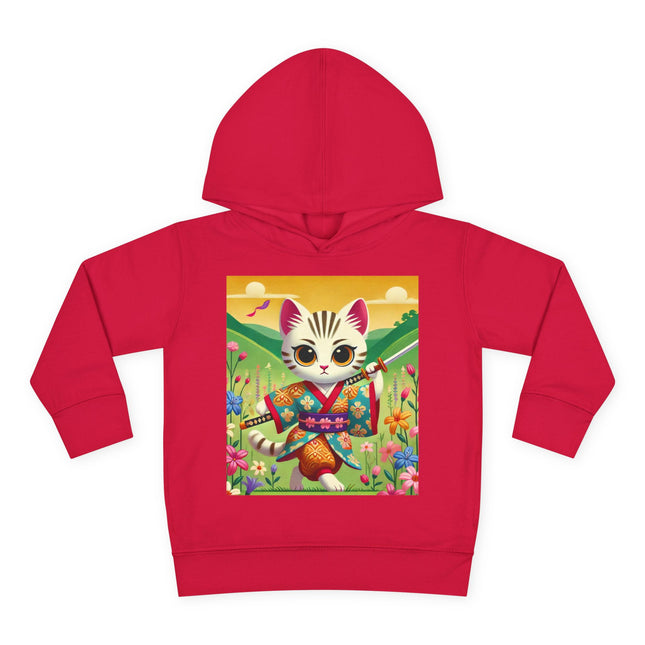 Samurai Kitten Toddler Pullover Fleece Hoodie