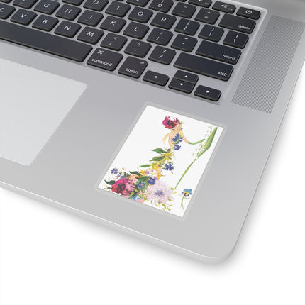 Blooming Splendor: A Floral Transformation Kiss-Cut Stickers (4 Sizes)