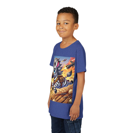 Zebra on the Run Youth Short Sleeve Tee