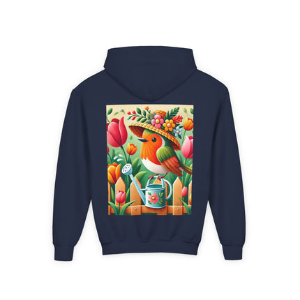 The Little Garden Tender Youth Hooded Sweatshirt – Sunshine, Care & Storybook Charm