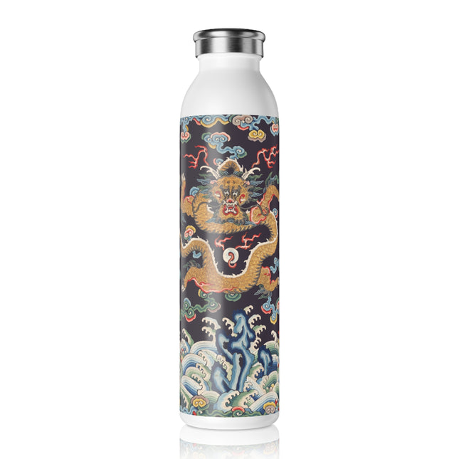 Rank Badge with Dragon with Deer Hooves Slim Water Bottle