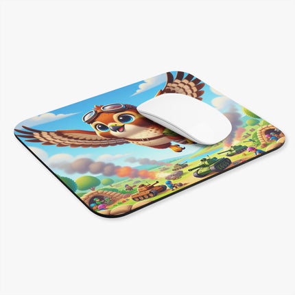 The Red-Tailed Hawk in Battle Mouse Pad – Flight, Courage & High-Flying Adventure