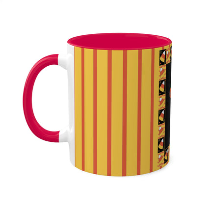 Candy Corn Skeleton Colorful Mugs (11oz, 15oz)