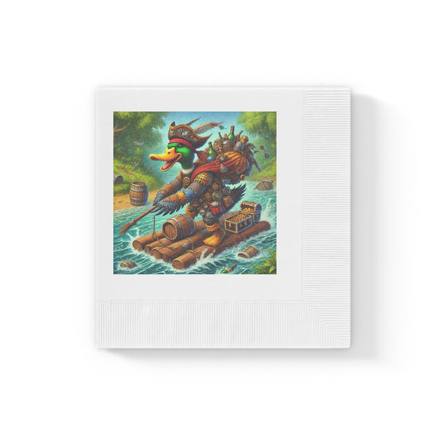 The Daring Drake White Coined Napkins