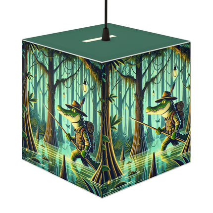 🌿🐊 The Swamp Stalker Light Cube Lamp – Stealthy Predator & Misty Mystery