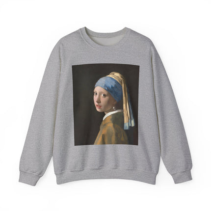 Girl with a Pearl Earring by Johannes Vermeer Heavy Blend™ Crewneck Sweatshirt