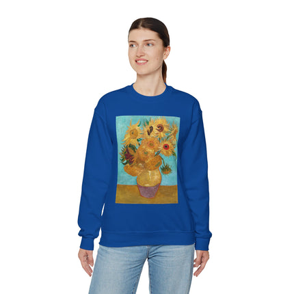 Vase with Twelve Sunflowers by Vincent Van Gogh Heavy Blend™ Crewneck Sweatshirt