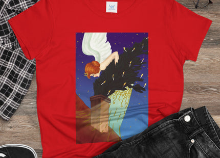 The Christmas Angel Women's Midweight Cotton Tee