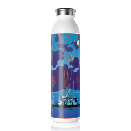 Fireworks in Venice by George Barbier Slim Water Bottle