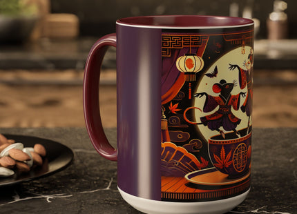Theatrical Halloween Mice on Teacup Colorful Mugs (11oz, 15oz)