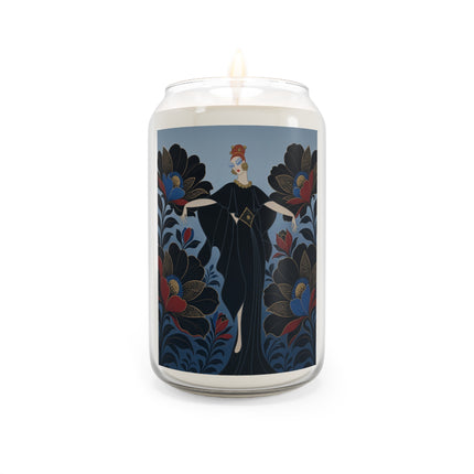 🖤🌺 The Lady Of The Gilded Midnight Flower Garden Scented Soy Candle – Art Deco Floral Elegance
