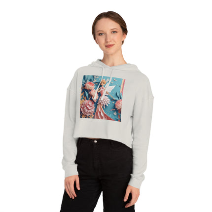 Peony Fairy Cropped Hooded Sweatshirt