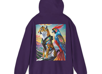 Cheetah and Parrot Cybernetic Duet – Heavy Blend™ Hooded Sweatshirt