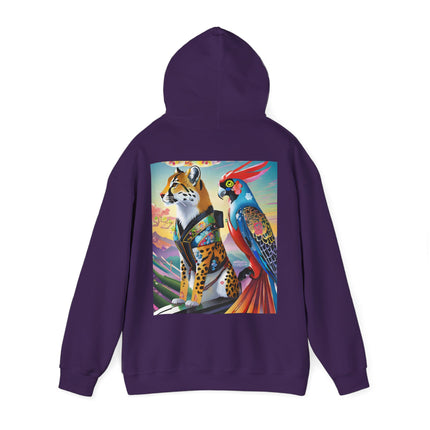 Cheetah and Parrot Cybernetic Duet – Heavy Blend™ Hooded Sweatshirt