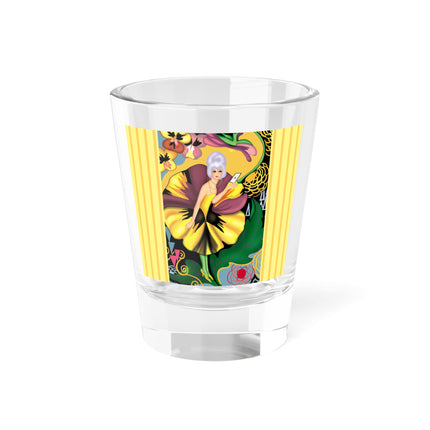 Enchanted Pansy Elegance Shot Glass, 1.5oz
