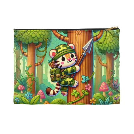The Stealthy Stripes Flat Pouch – Jungle Camouflage & Adventurous Spirit