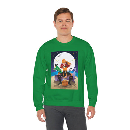 Moonlit Pirate Halloween Unisex Heavy Blend™ Crewneck Sweatshirt