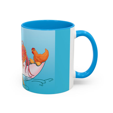 A Rooster's Seafaring Adventure Colorful Mugs, 11oz