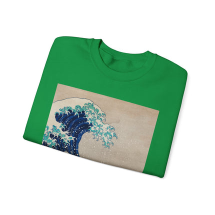 The Great Wave off Kanagawa by Katsushika Hokusai Heavy Blend™ Crewneck Sweatshirt