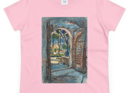 Gate in S. Miniato by Martin Monnickendam Women's Midweight Cotton Tee