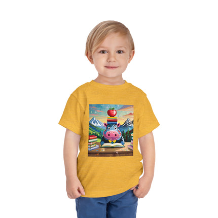 Hippos Hit the Books Toddler Short Sleeve Tee