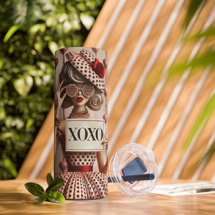 Fashionably Yours, XOXO Skinny Matte Tumbler, 20oz