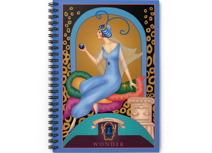 September & Sapphire (from the Gem Series) by Sofia Chiostri Spiral Notebook - Ruled Line