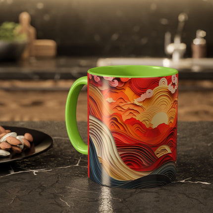 Vibrant Sunrise Sky Colorful Mugs (11oz, 15oz)