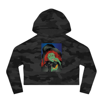 Mirror, Mirror A Witch's Touch Women’s Cropped Hooded Sweatshirt