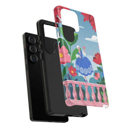 🌺🪭 The Lady Of The Grand Flower Terrace Phone Case – Art Deco Garden Elegance