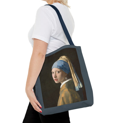 Girl with a Pearl Earring by Johannes Vermeer Tote Bag (AOP)