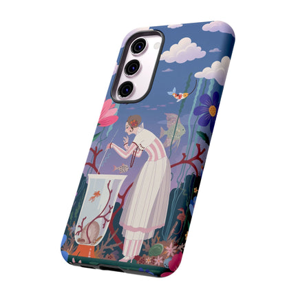 🐠🌸 The Enchanted Aquarium Garden Phone Case – Art Deco Underwater Fantasy