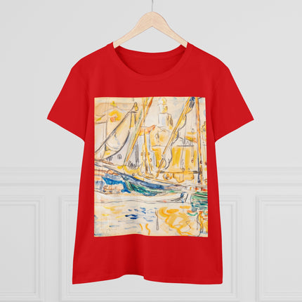 Saint-Tropez by Paul Signac Women's Midweight Cotton Tee