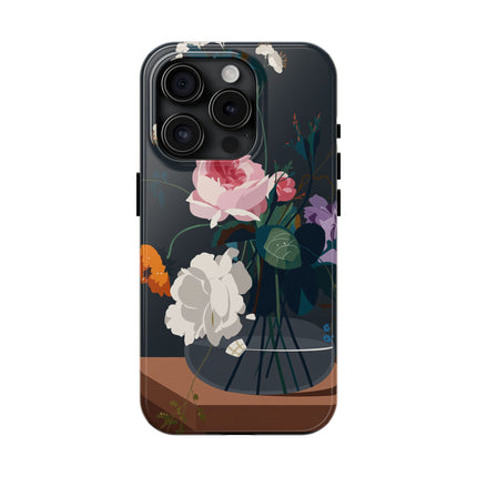 🌹🖤 The Midnight Rose Garden Phone Case – Art Deco Floral Elegance