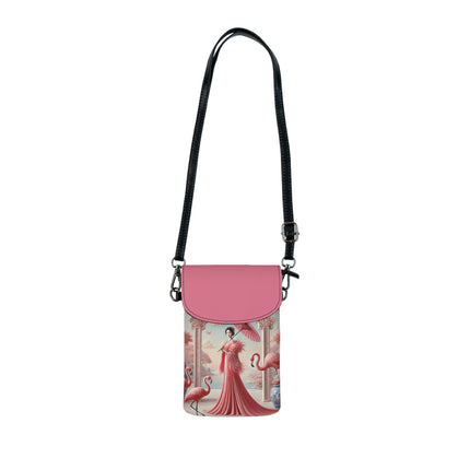 Petals, Porcelain, and Flamingos Small Cell Phone Wallet