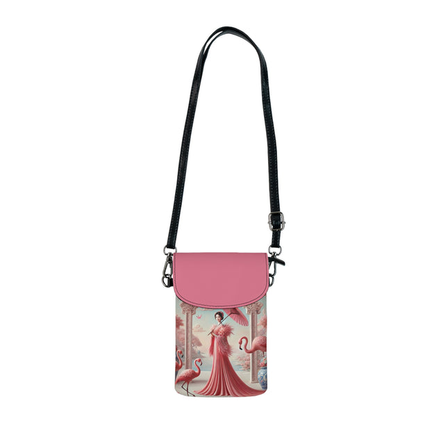 Petals, Porcelain, and Flamingos Small Cell Phone Wallet